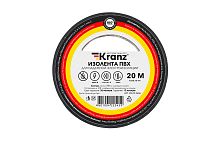 Изолента Kranz ПВХ 0.13х15мм 20м черный  картинка 